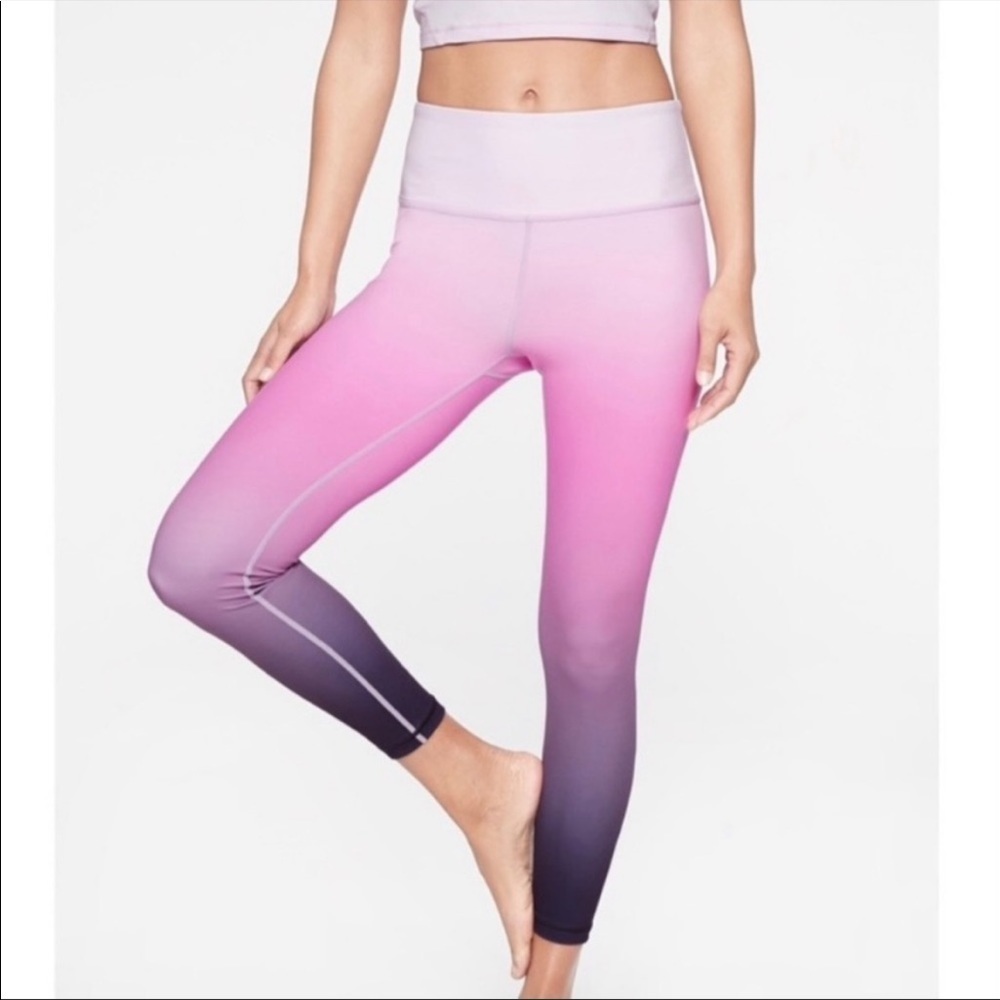 Athleta Elation Pink Ombre 7/8 leggings